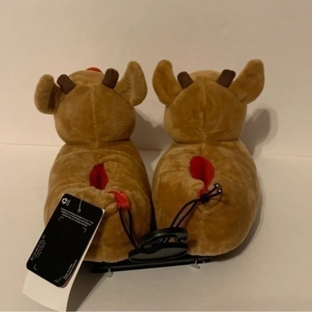 NWT. Rudolph The Red-Nosed Reindeer Slippers